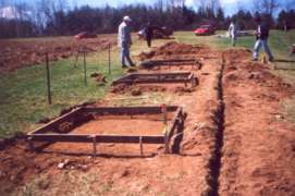 Trenches for electrical wires