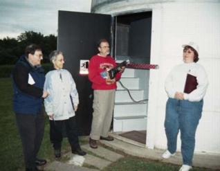 Cutting the ribbon