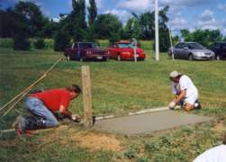 Skreeding the concrete